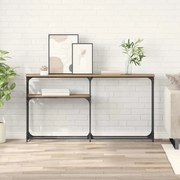 vidaXL MesadeConsola Carvalho Artesanal 145 x 22,5 x 75 cm