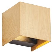 Candeeiro de parede exterior escandinavo com impressão de madeira incluindo LED IP54 - Edwin Escandinavo