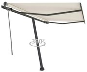 vidaXL Toldo automático independente 350x250 cm cor creme