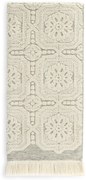 Jogo toalhas de banho jacquard com franjas - 550 gr/m2 - 83% algodão  / 13% linho: 1 Toalha P/ medida 70x140 cm - 50x100 cm - 30x50 cm