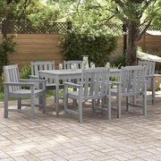 vidaXL Cadeiras de jantar 6 unidades, cinza claro, 65,5x55,5x88 cm, em HDPE.