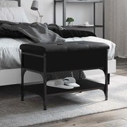 vidaXL Banco sapateira 62x42x45 cm derivados de madeira preto