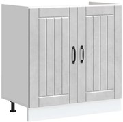 vidaXL Armário baixo lavatório Lucca deriv. madeira cinzento cimento