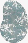Tapete lavável em jacquard para interior e exterior de forma orgânica Sakura