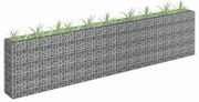 vidaXL Canteiro elevado/cesto gabião 360x30x90 cm aço galvanizado