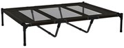 PawHut Cama Elevada para Cães com Tecido Transpirável para Dormir Relaxar Cama para Animais de Estimação 122x92x23 cm Preto
