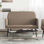 vidaXL Banco 107x80x81 cm couro artificial cor cappuccino