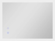 kleankin Espelho Casa de Banho com Luzes LED 80x60 cm Função Antiembaciamento 3 Cores Função de Memória e Interruptor Tátil Prata | Aosom Portugal