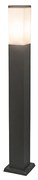 Candeeiro de poste moderno para exterior cinzento escuro com opal 80 cm IP44 - Malios Design,Moderno