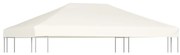 Cobertura de gazebo 310 g/m² 4x3 m branco nata