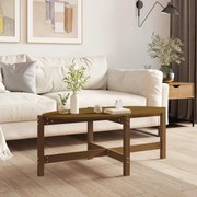 vidaXL Mesa de centro 118x63x45cm madeira de pinho maciça castanho-mel