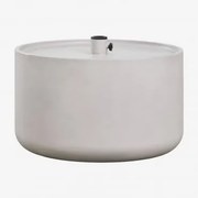 Base De Guarda-sol Com Mesa Integrada Redonda Ø60 Cm Em Cimento Darwys Cinzento Areia - Sklum