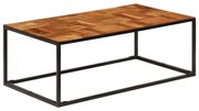 vidaXL Mesa de centro 110x60x40 cm madeira acácia maciça e aço
