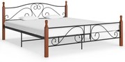 Estrutura de cama metal 180x200 cm preto