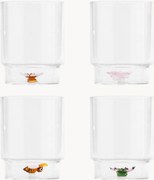 Copos de vidro artesanais Teca Spring, conjunto de 4
