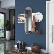 Hall Stand P3 – Branco e Nogueira – 125x120x12 cm