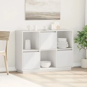 vidaXL Aparador 110,5x35x80 cm madeira de pinho maciça branco