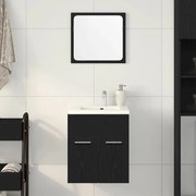 vidaXL 2 pcs conjunto móveis casa de banho carvalho preto
