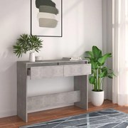 vidaXL Mesa consola 100x35x76,5 cm derivados madeira cinzento-cimento