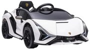 Carro Elétrico Lamborghini SIAN 12V com Controlo Remoto - Branco