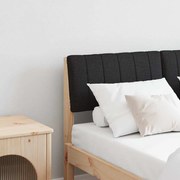 vidaXL Cabeceira estofada Preto 120 cm Madeira de Pinheiro Sólida