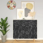 vidaXL Autocolante para móveis 500x90 cm PVC cor de pedra preta
