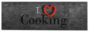 vidaXL Tapete de cozinha lavável com design Cooking 60x300 cm