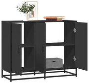 vidaXL Aparador 94x35x76 cm derivados de madeira preto