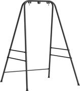 Outsunny Suporte para Cadeira Suspensa Rede 183 cm Suporte para Balanço Estrutura de Aço Almofadas Antiderrapantes Preto | Aosom Portugal
