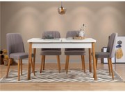 Conjunto de Mesa de Jantar Extensível &amp; Cadeiras Santiago – Pinho Atlâ
