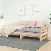 Estrutura sofá-cama de puxar 2x(80x200) cm pinho maciço