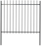 vidaXL Cerca de jardim com topo em forma de lança em aço 181x150 cm, preta