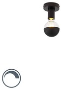 Candeeiro de teto design preto com refletor G95 preto - Facile