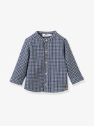 Agora -20%: Camisa CYRILLUS aos quadrados, para bebé quadrados marinho