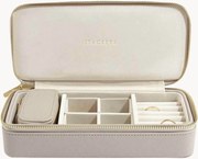 Caixa grande de viagem para joias Taupe