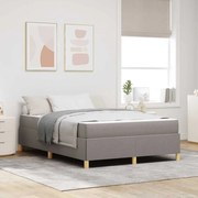 vidaXL Cama Box Outros Taupe e Bege e Branco 140 x 200 cm Espuma