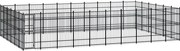 vidaXL Canil de exterior 55,3 m² aço