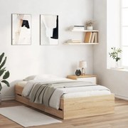vidaXL Estrutura de cama c/ gavetas derivados madeira carvalho sonoma