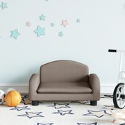 vidaXL Sofá infantil 50x40x30 cm tecido cinzento-acastanhado