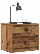 vidaXL Mesa de cabeceira 50x40x43,5 cm derivados madeira madeira velha