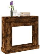 vidaXL Cornija lareira 100x30x87,5cm derivados madeira carvalho fumado