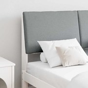 vidaXL Cabeceira estofada Cinzento-claro 160 cm