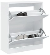 vidaXL Sapateira 80x34x96,5 cm derivados de madeira branco