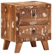 Mesa de cabeceira 40x32x46 cm madeira recuperada maciça