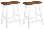 vidaXL Bancos de bar 2 pcs madeira maciça
