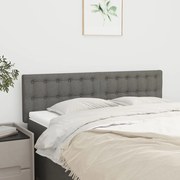 vidaXL Cabeceira de cama 2 pcs tecido 72x5x78/88 cm cinzento-escuro