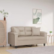 vidaXL Almofadas decorativas 2 pcs 40x40cm tecido microfibra cor creme