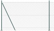 vidaXL Conjunto de Postes de Cerca Prateado 10 x 1.5 m Aço Galvanizado