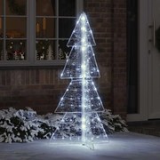 vidaXL Árvore de Natal com 160 LEDs Branco Frio 150 cm Acrílo