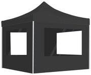 vidaXL Tenda dobrável profissional com paredes alumínio 2x2m antracite